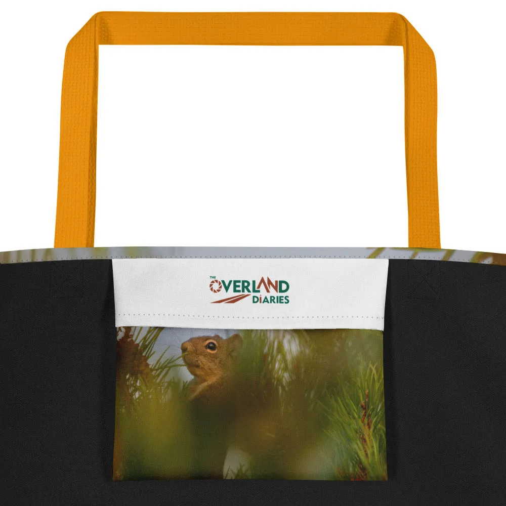 Squirrel All-Over Print Large Tote Bag