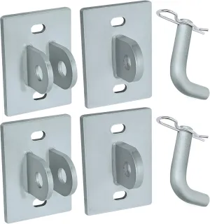 Stationary Dock Connector Hinge Kit,Floating Dock Hinges Hardware Brackets,Heavy-Duty Boat Dock Hinges Kit, Male & Female T Style Corner Hinge Dock Parts Connect Ramp to Floating Dock