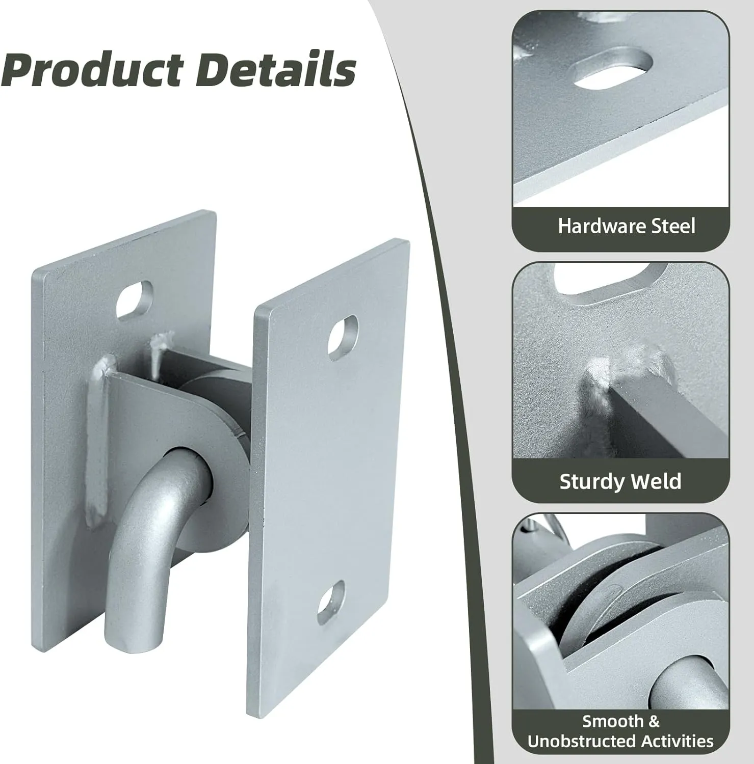 Stationary Dock Connector Hinge Kit,Floating Dock Hinges Hardware Brackets,Heavy-Duty Boat Dock Hinges Kit, Male & Female T Style Corner Hinge Dock Parts Connect Ramp to Floating Dock