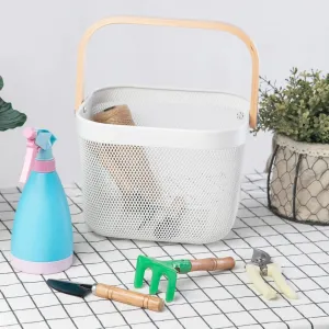 Steel Mesh Hanging Kitchen Baskets – Versatile Metal Storage Organizer for Fruits, Vegetables, Cabinets & More