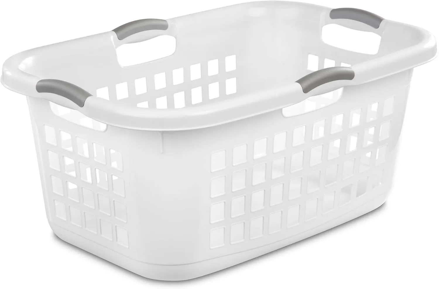 Sterilite 12 Pack Plastic Laundry Basket Clothes Hamper, 2 Bushel, Ultra, White