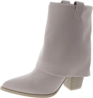 Steve Madden Womens Lark Faux Leather Pointed Toe Ankle Boots