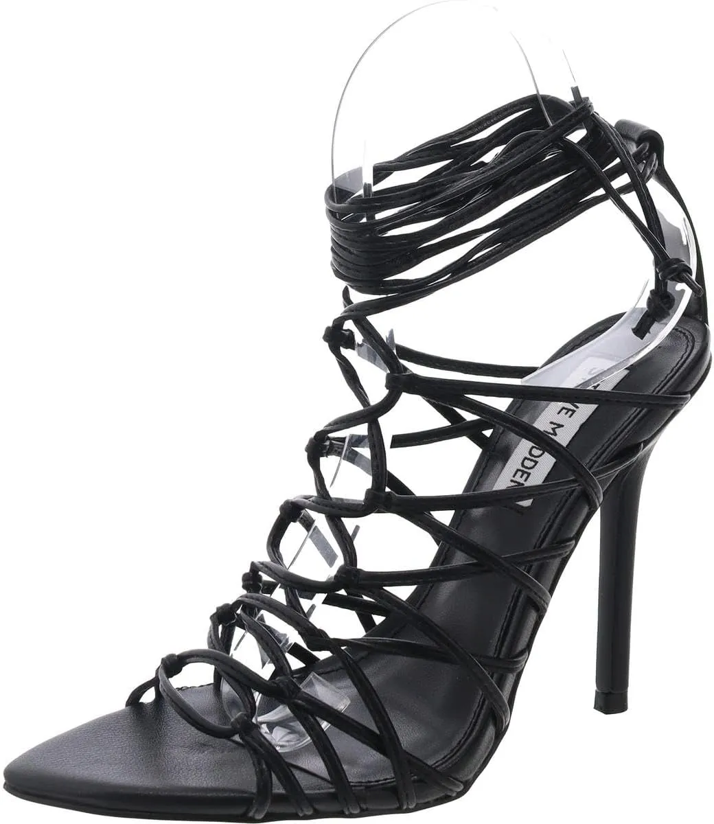 Steve Madden Womens Sonyah Strappy Faux Leather Lace-Up