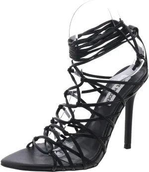 Steve Madden Womens Sonyah Strappy Faux Leather Lace-Up