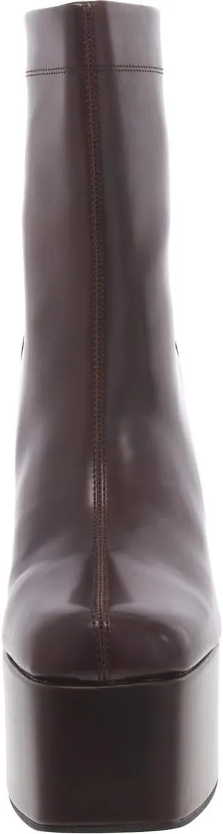 Steve Madden Womens Voyager Faux Leather Zipper Ankle Boots