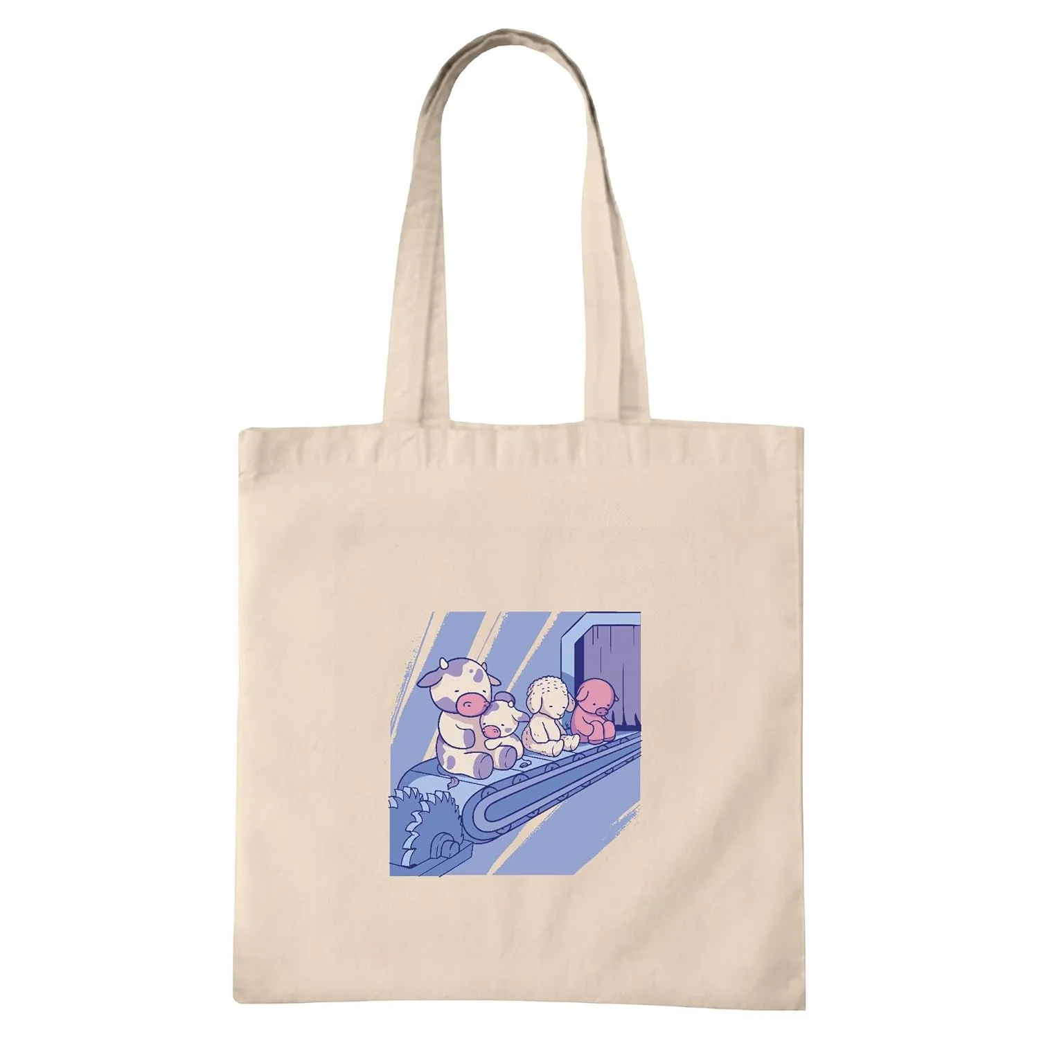 Stop Animal Cruelty Eco friendly Gift Ideas for Animal Lovers Natural White Multicolor Canvas Tote Bag