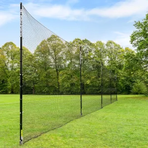 Stop That Ball™ Pro Socketed Ball Stop Net & Posts | Multi-Sport Removable Net Systems and 4 Netting Types (Golf (Low-Impact), 12ft x 60ft)