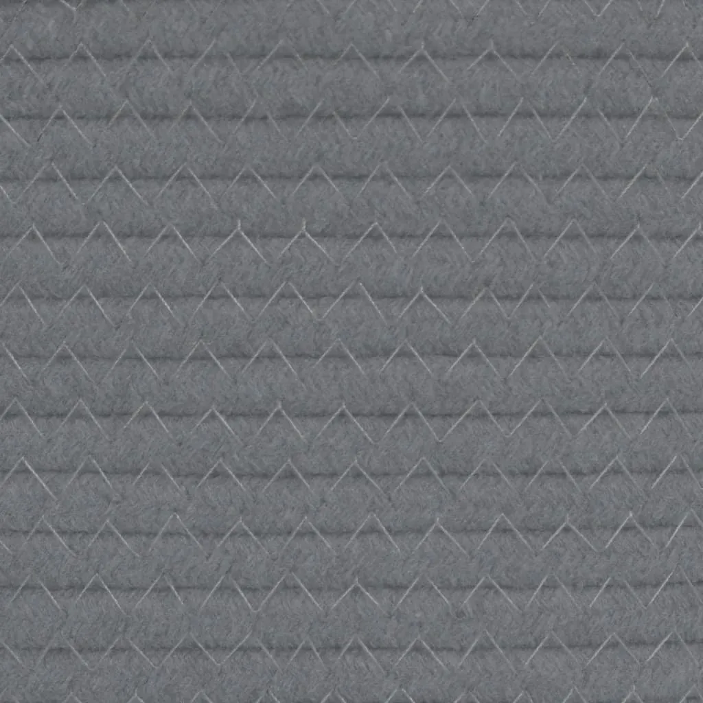 Storage Baskets 2 pcs Grey and White 28x28 cm Cotton