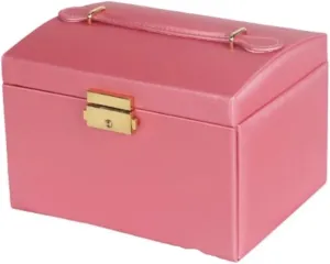 Storage Box Watch Jewelry Organizer Case 3 Layer Jewelry Holder PU Leather Display Case Earring Organizer(2)