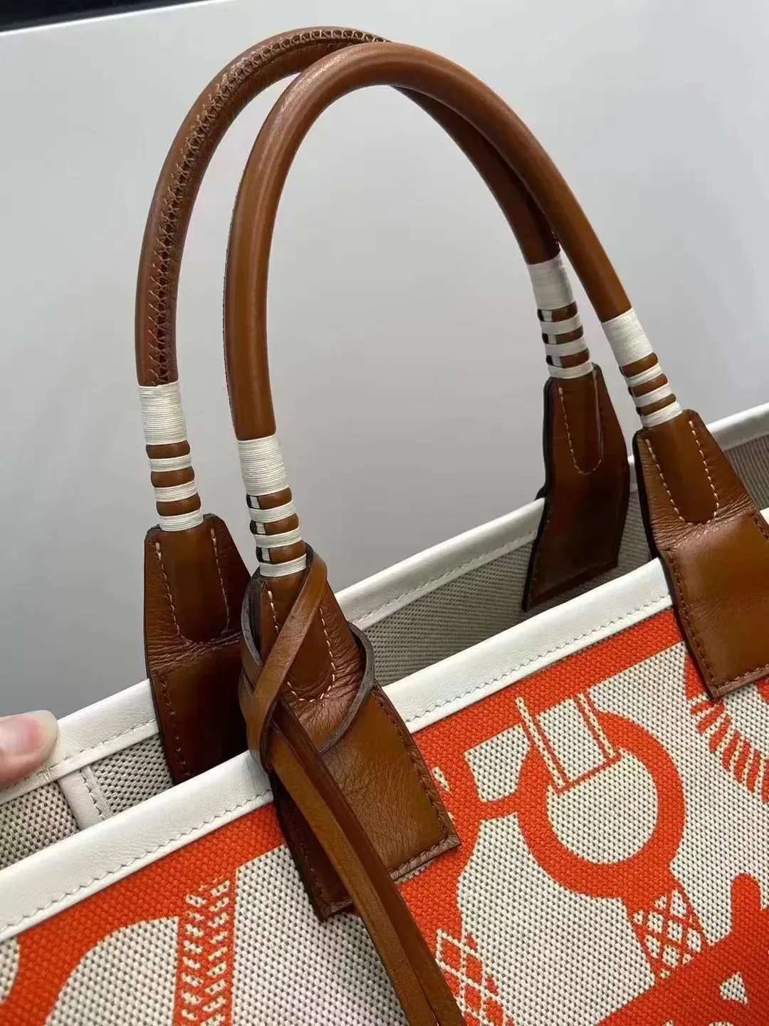 Stylish Large Capacity Leather Canvas Tote Bags