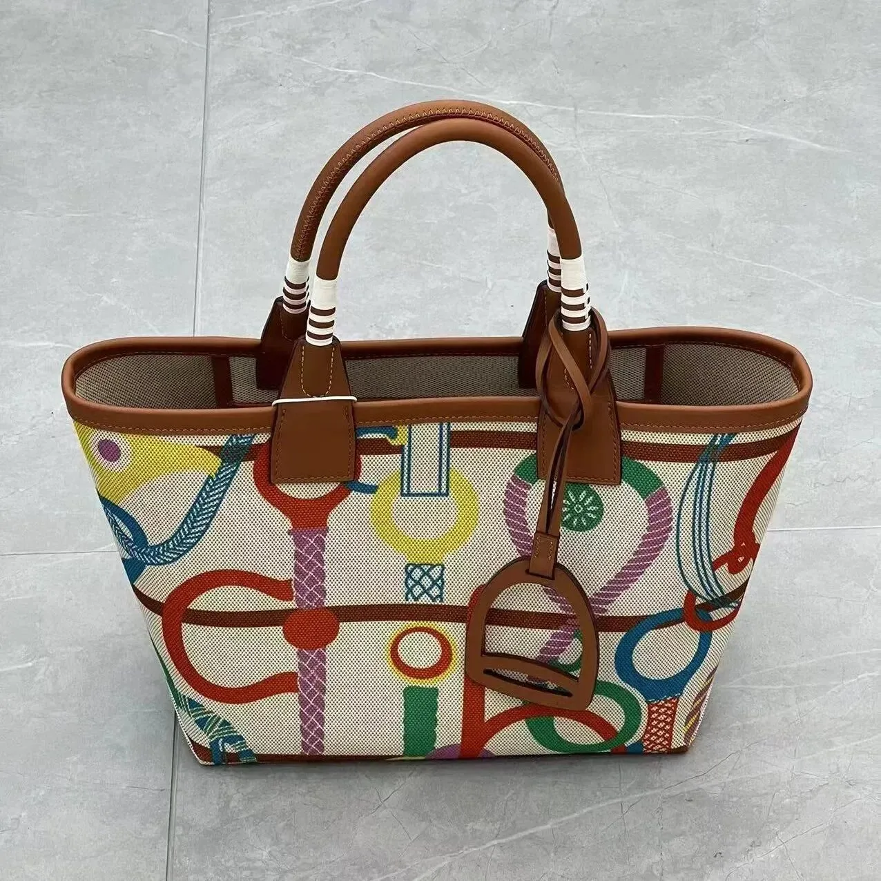 Stylish Large Capacity Leather Canvas Tote Bags