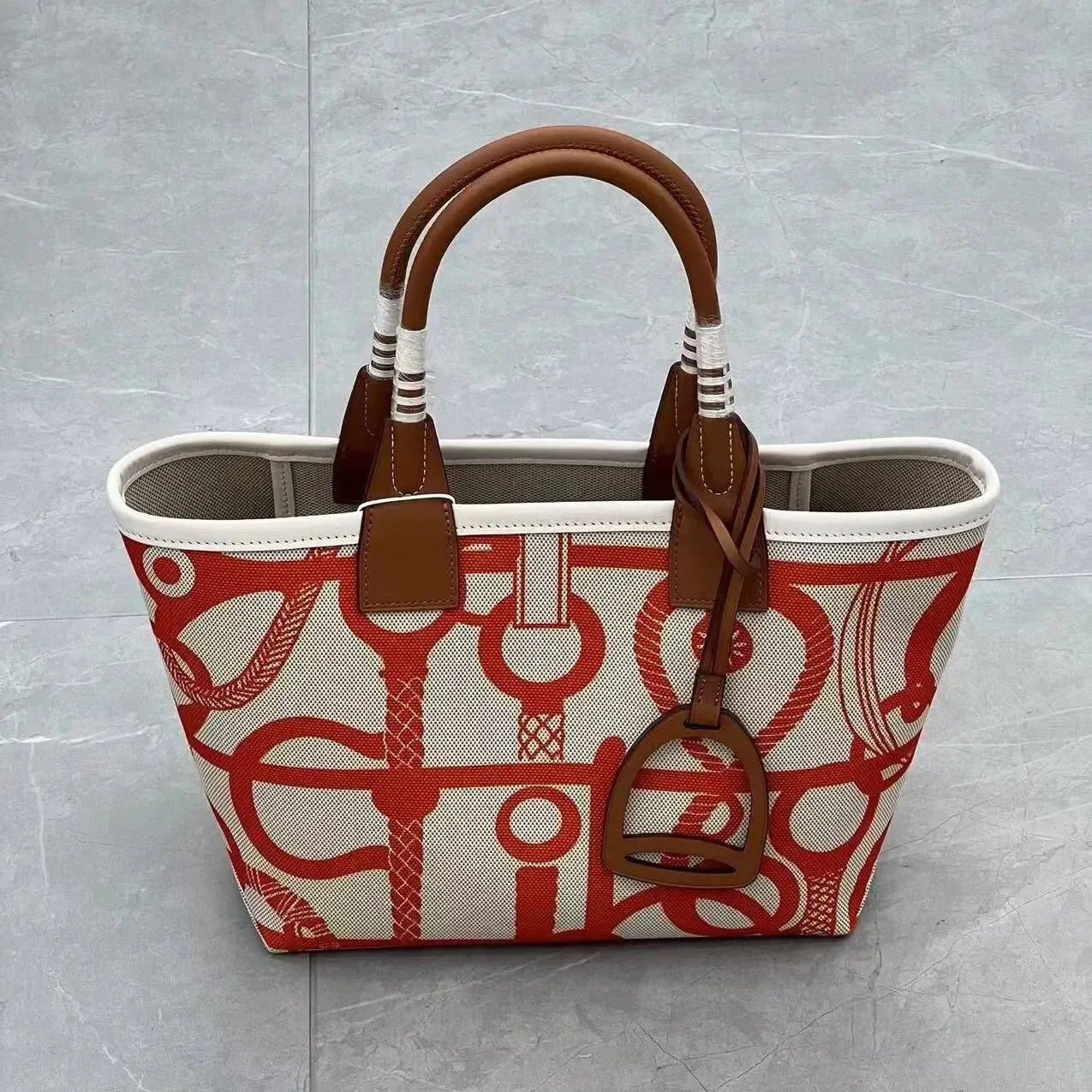 Stylish Large Capacity Leather Canvas Tote Bags