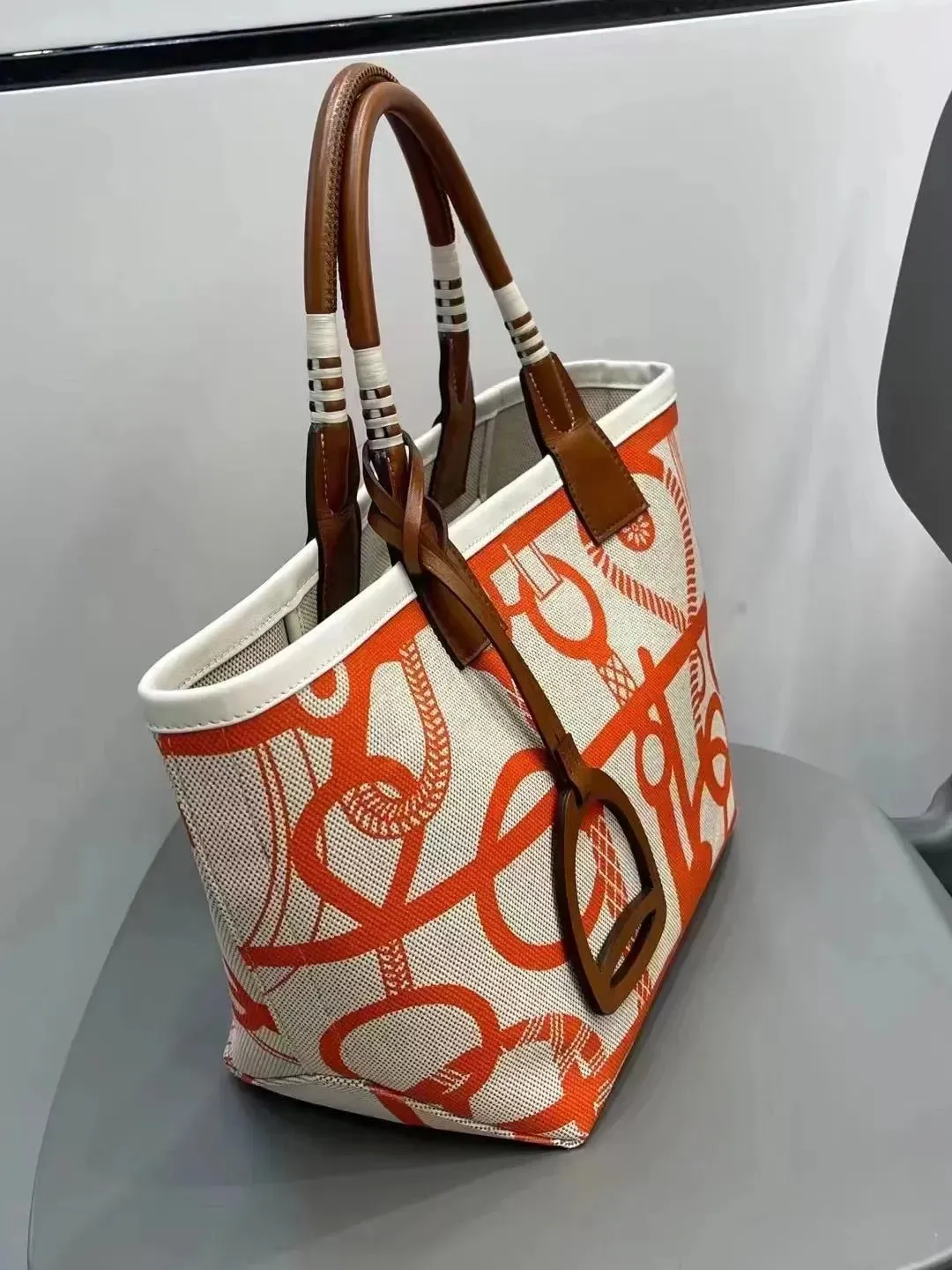 Stylish Large Capacity Leather Canvas Tote Bags