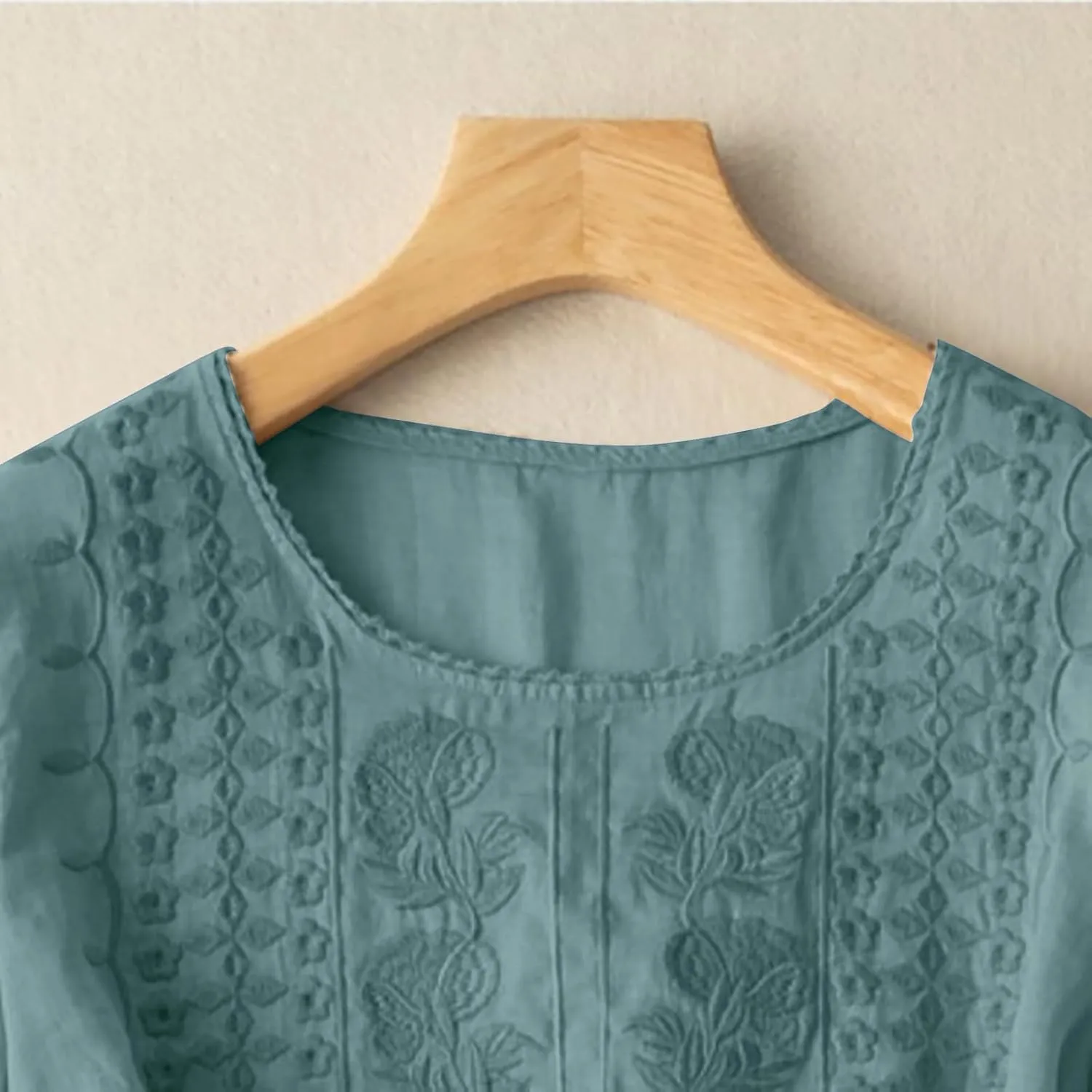 Summer Tops for Women 2025 Trendy V Neck Roll Up 3/4 Sleeve Lapel Blouse Tops Blouses Summer Plus Size Linen