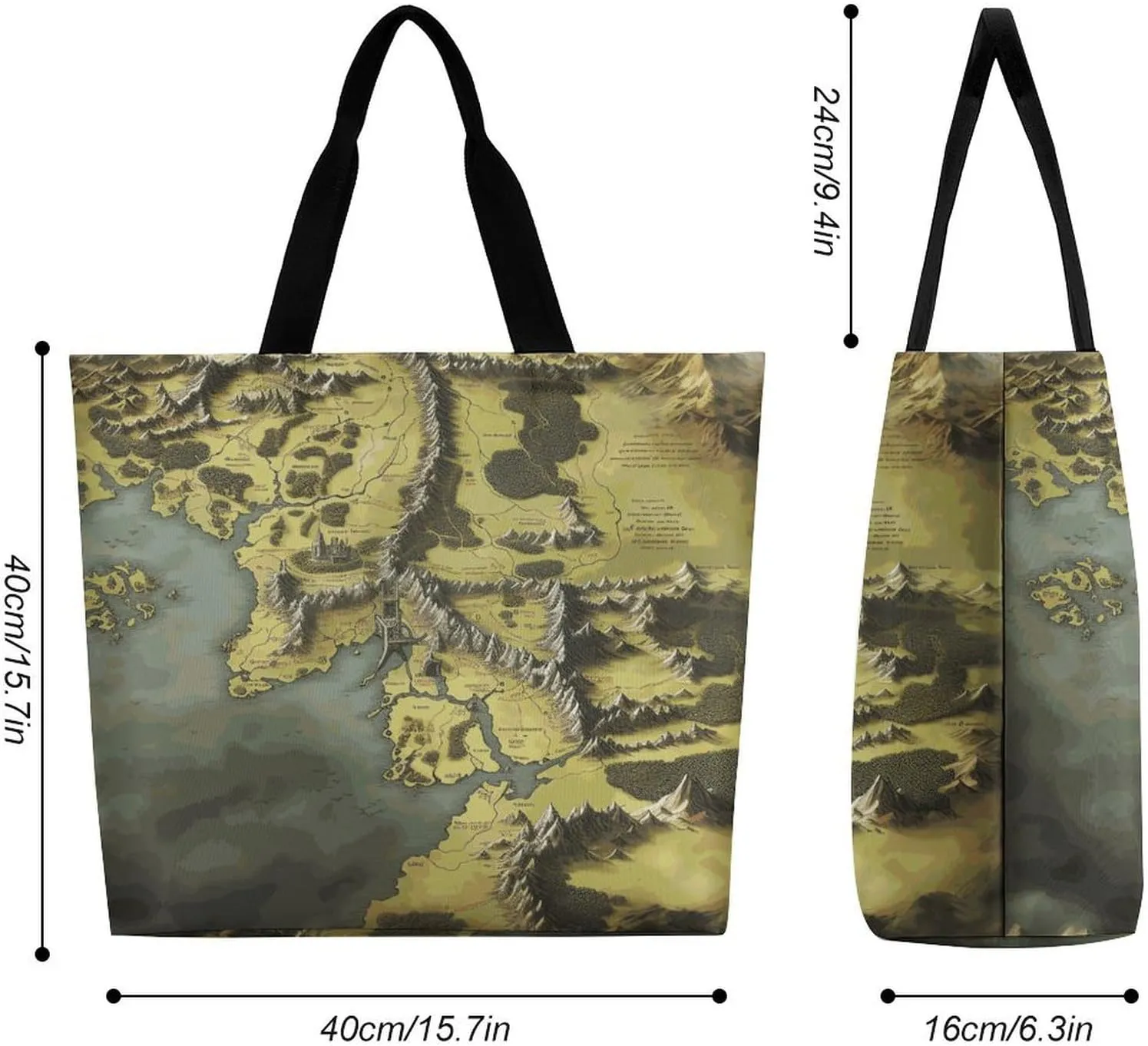 Sunrise on The Lake Tote Bag for Women Reusable Grocery Shoulder Bags Shopping Bag for Travel, Groceries