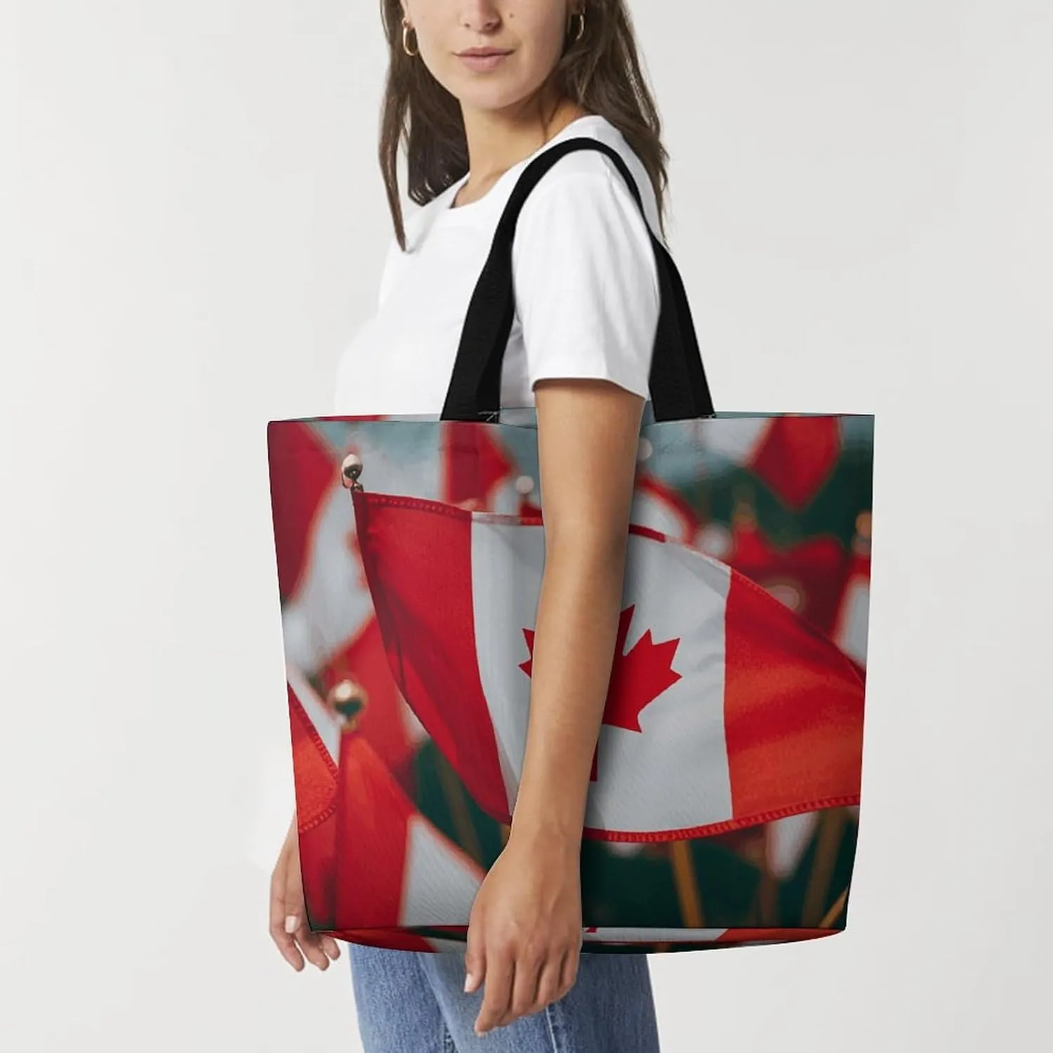 Sunset Dolphin Tote Bag for Women Reusable Grocery Shoulder Bags Shopping Bag for Travel, Groceries