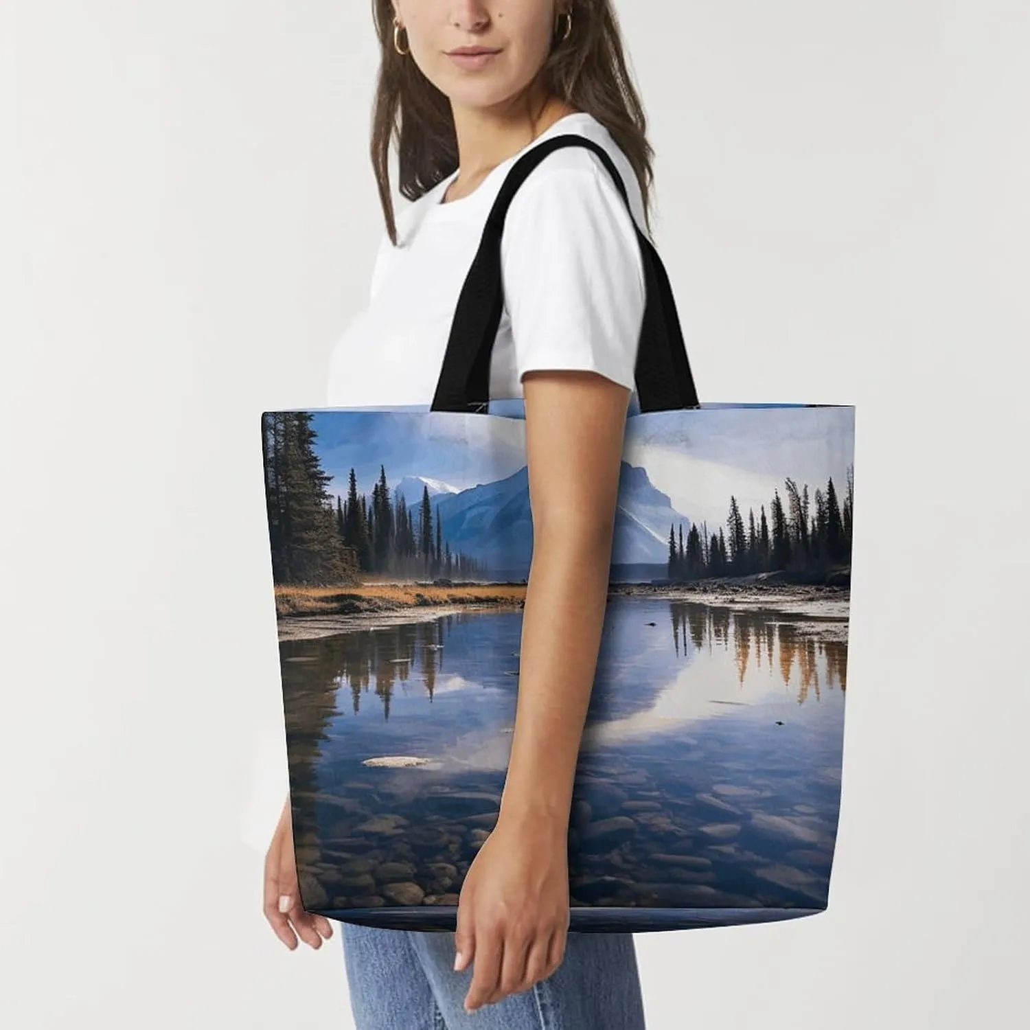Sunset in Budapest Tote Bag for Women Reusable Grocery Shoulder Bag Shopping Bags for Travel, Groceries