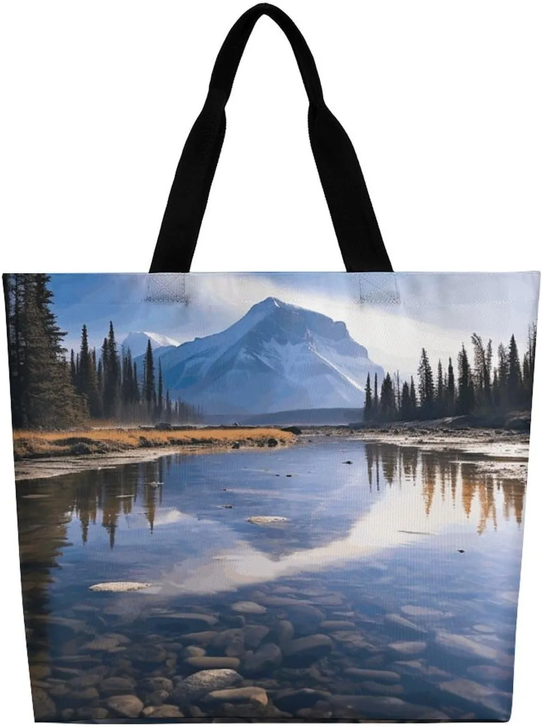 Sunset in Budapest Tote Bag for Women Reusable Grocery Shoulder Bag Shopping Bags for Travel, Groceries