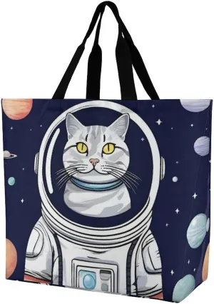 Swimming Dolphin in Blue Sea Tote Bag for Women Reusable Grocery Shoulder Bags Shopping Bag for Travel, Groceries