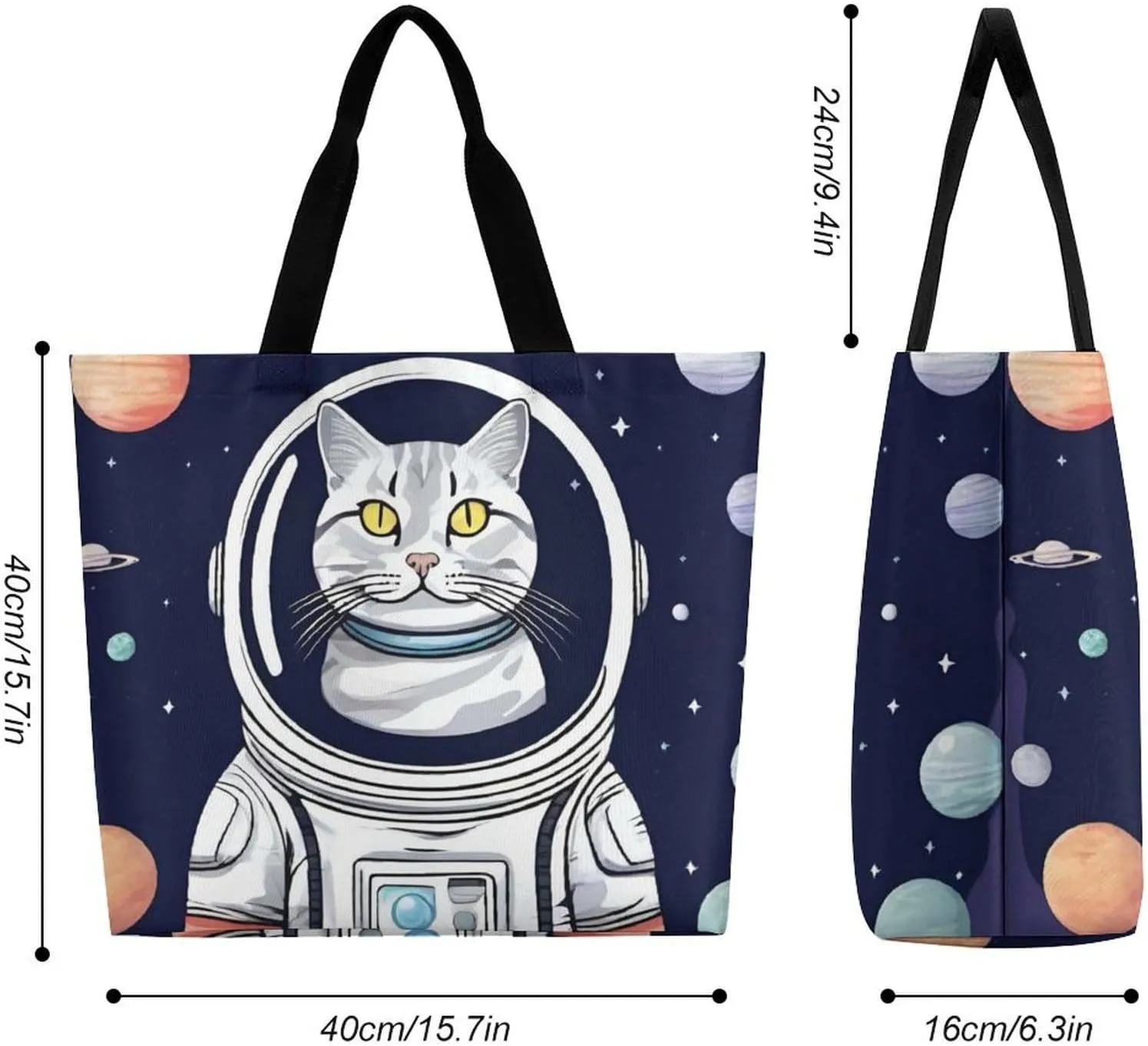 Swimming Dolphin in Blue Sea Tote Bag for Women Reusable Grocery Shoulder Bags Shopping Bag for Travel, Groceries