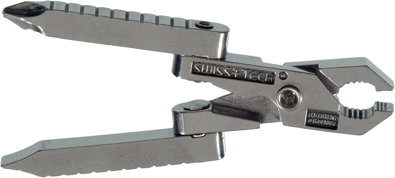 SWISS TECH ST50022 Stainless Steel 6-in-1 Key Chain Multi Tool, Polished Finish (Single Pack)