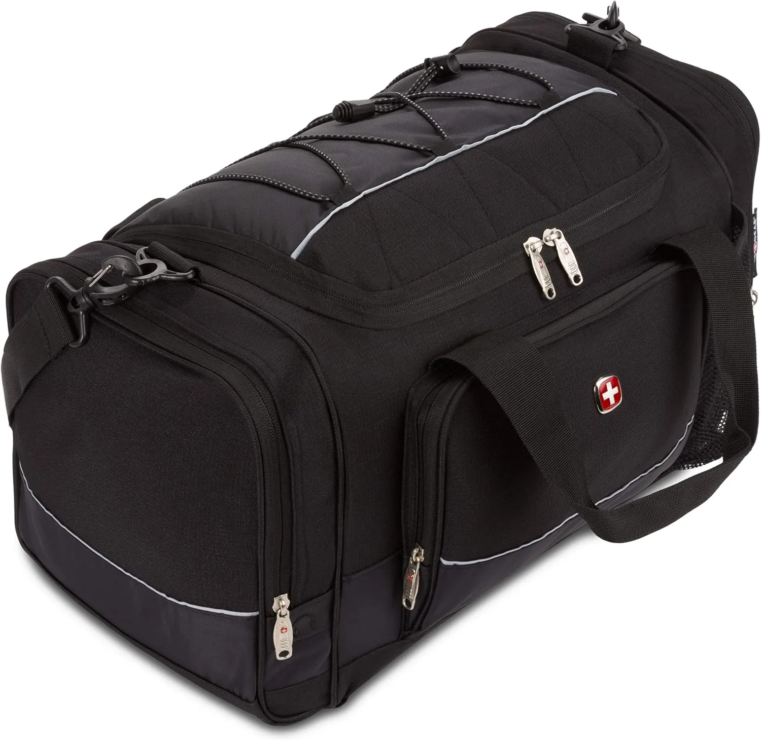 SwissGear Apex Duffle Bag for Travel and Gym with Bungee-Cord System