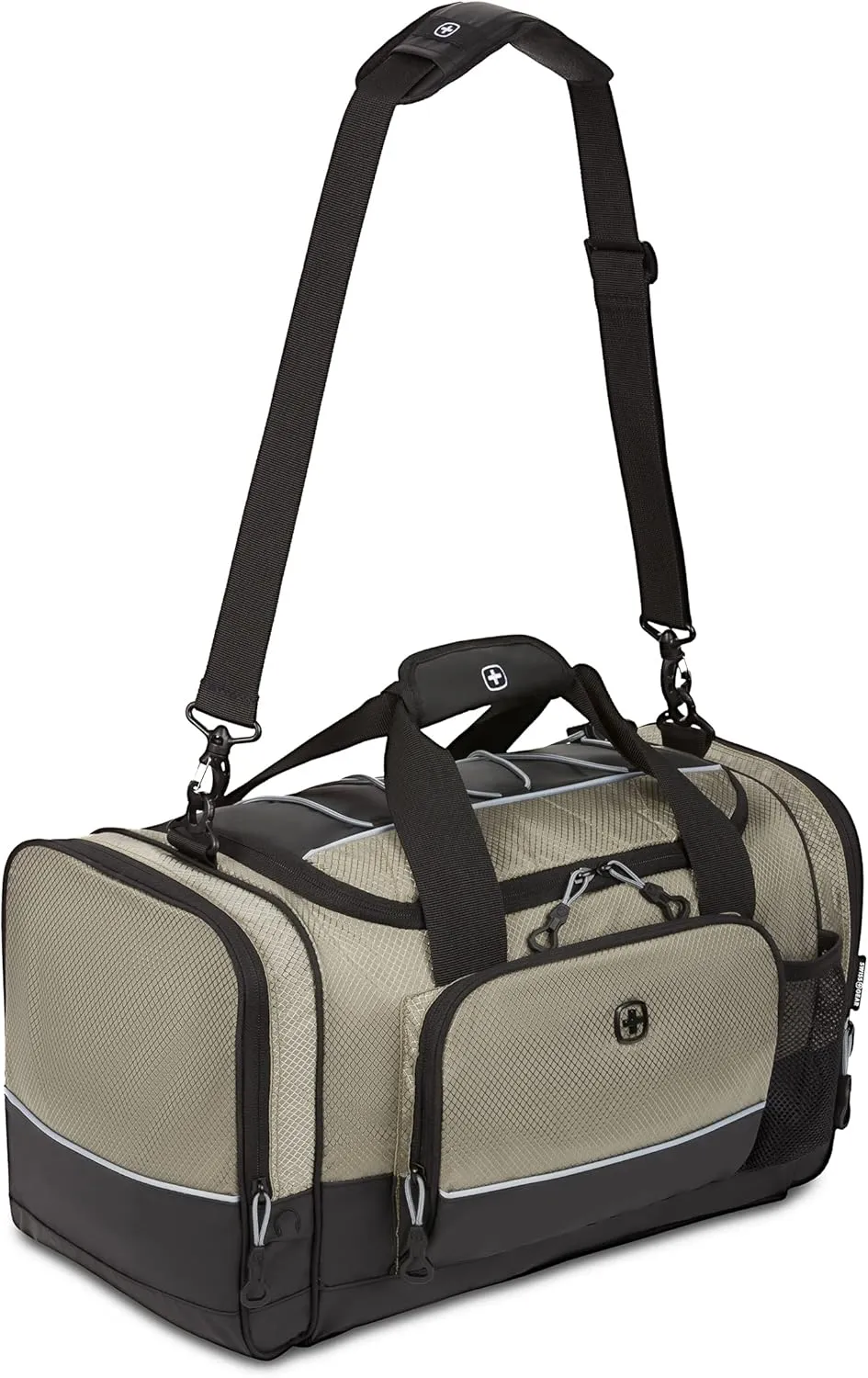 SwissGear Apex Duffle Bag for Travel and Gym with Bungee-Cord System