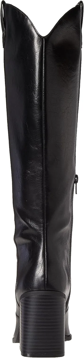 The Drop Women's Cassandra Knee-high Western Boot Overknee