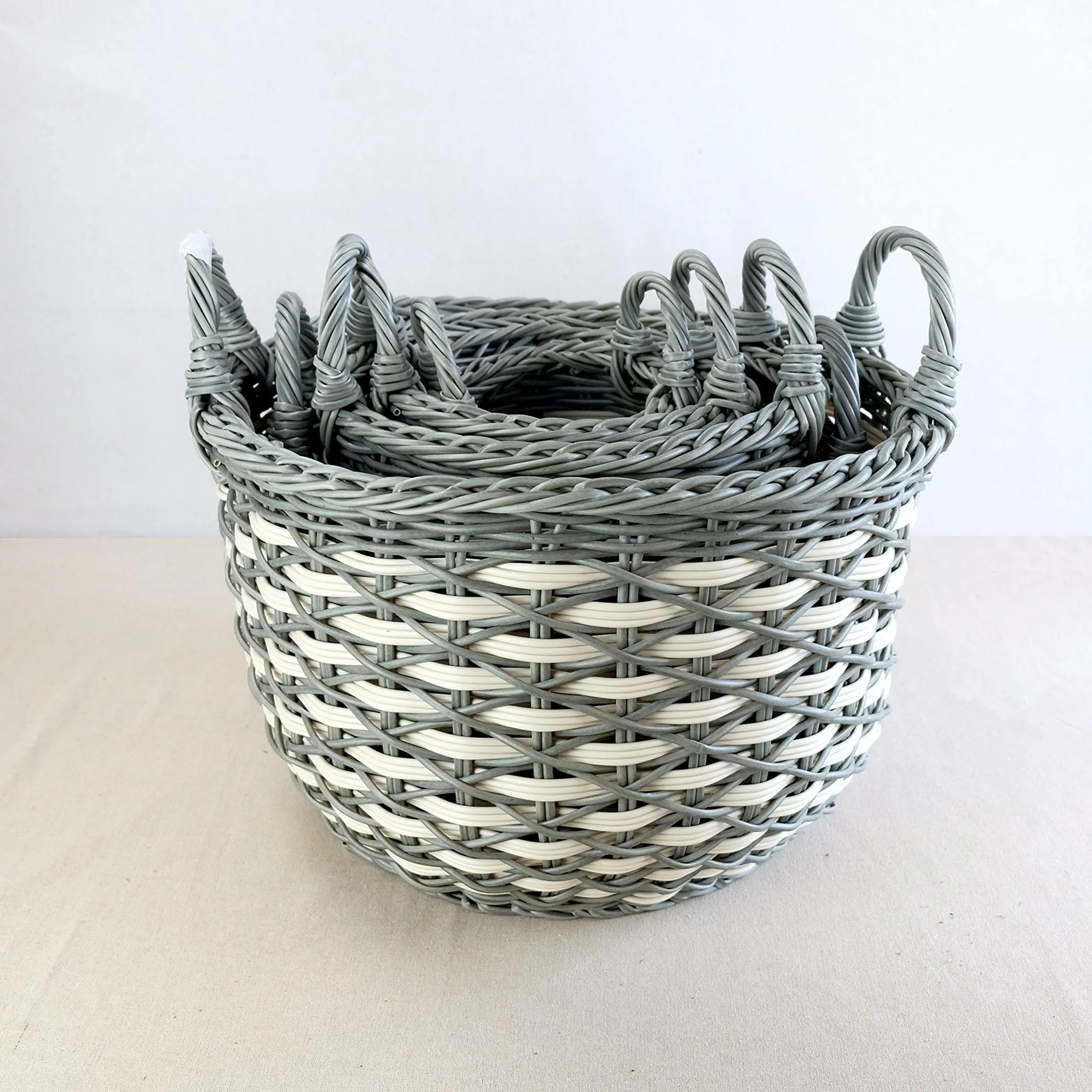 The Hand-Woven Multi-Use Resin Wicker Basket Trio