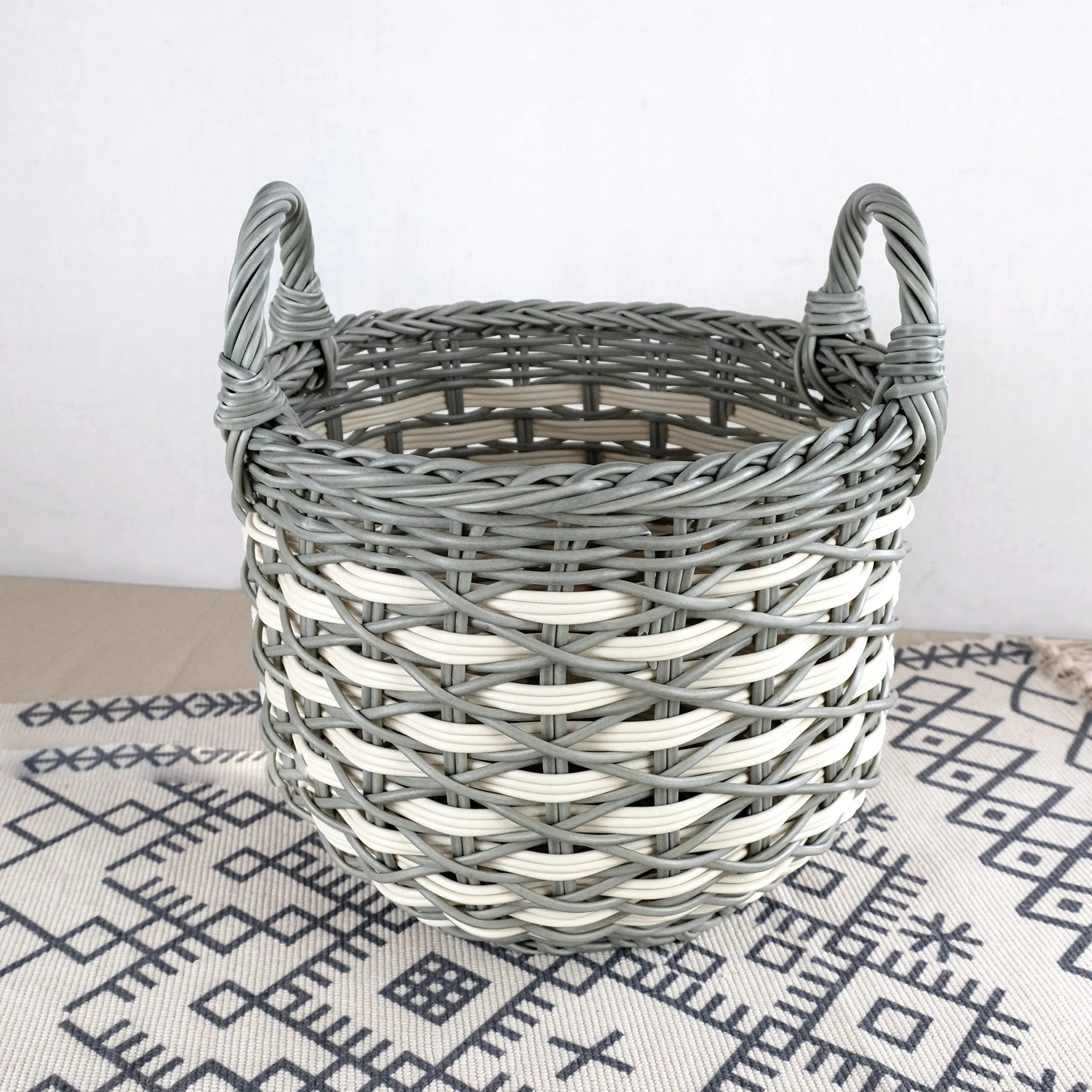 The Hand-Woven Multi-Use Resin Wicker Basket Trio