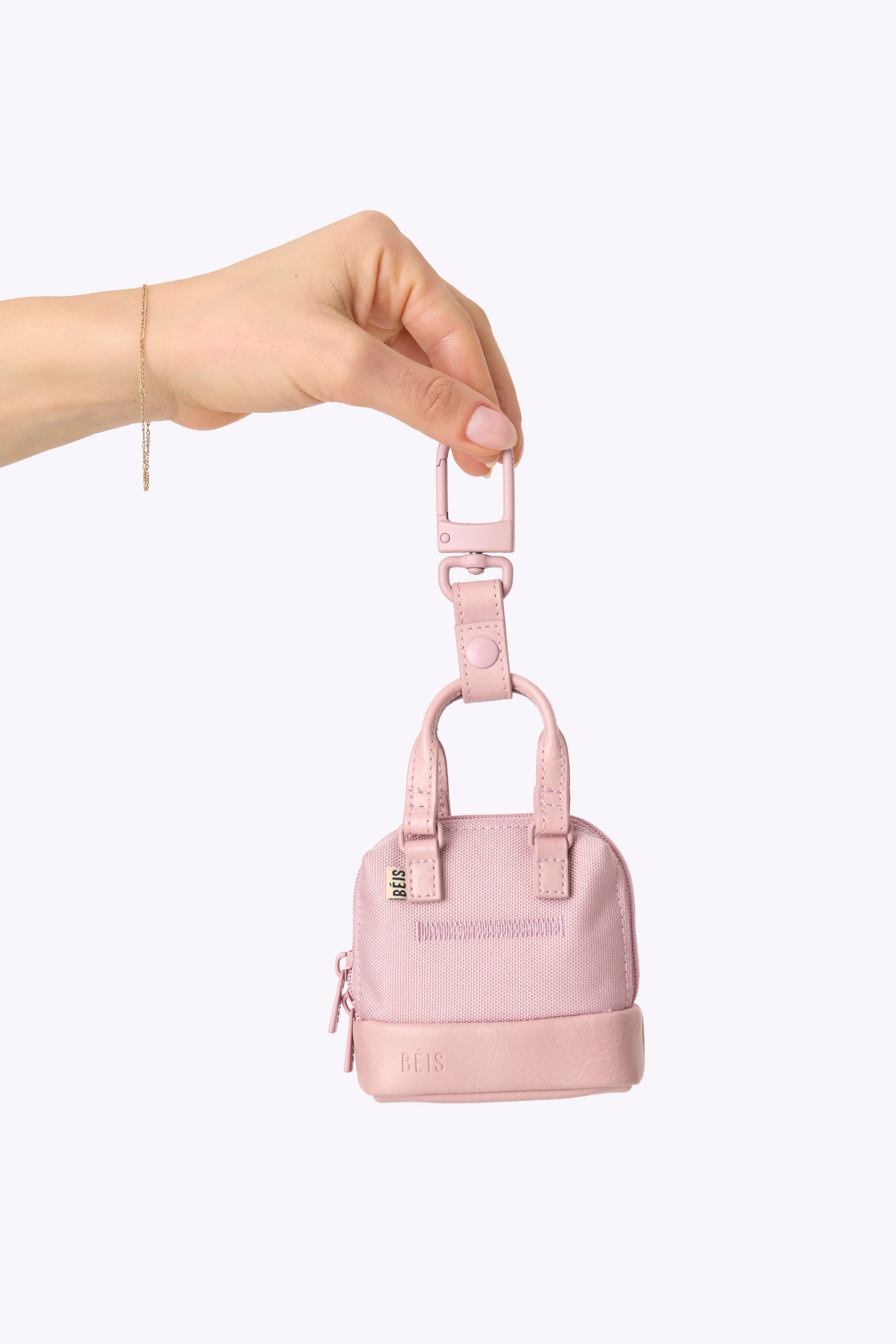 The Micro Weekender Charm in Atlas Pink