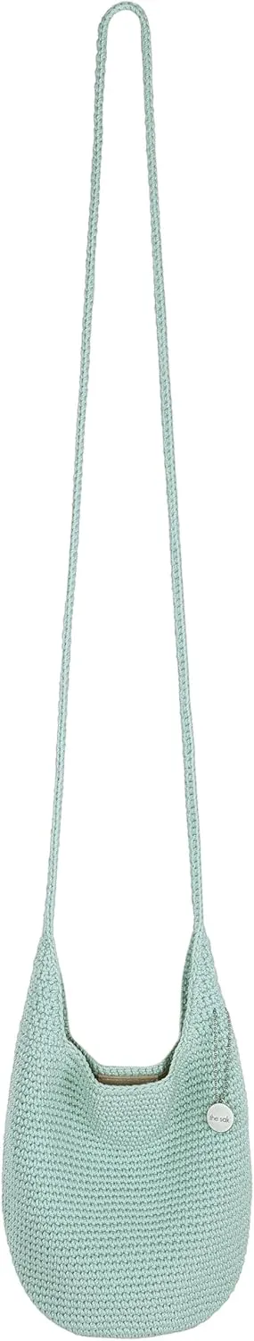 The Sak 121 Small Crossbody in Crochet, Single Crochet Strap, Aqua