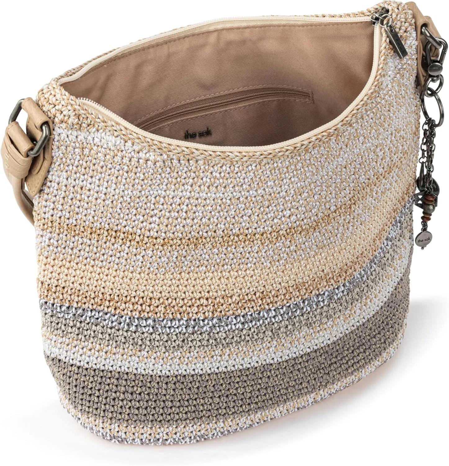 The Sak Sequoia Hobo Bag - Hand Crochet Large Women's Purse for Everyday & Travel - Durable Handbag & Tote With Zipper Pocket