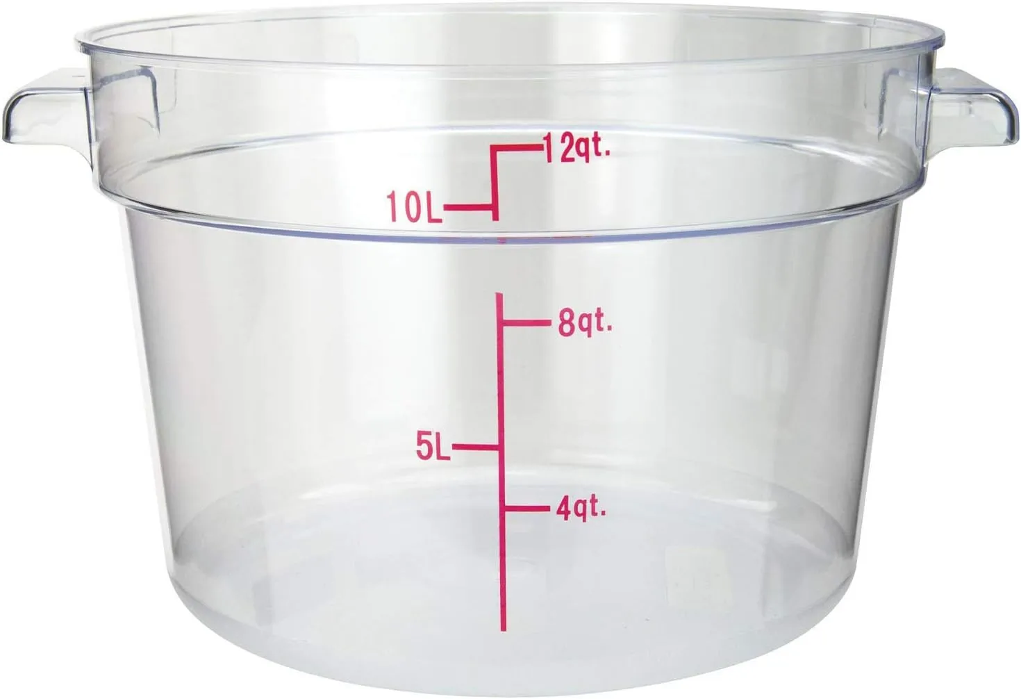 Tiger Chef 12 Quart Commercial Grade Clear Food Storage Round Polycarbonate Containers With Clear Lids