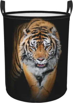 Tiger Laundry Hamper Cool Laundry Baskets Large Animal Hampers Toy Organizer Hamper Bag Dirty Clothes Storage Bin