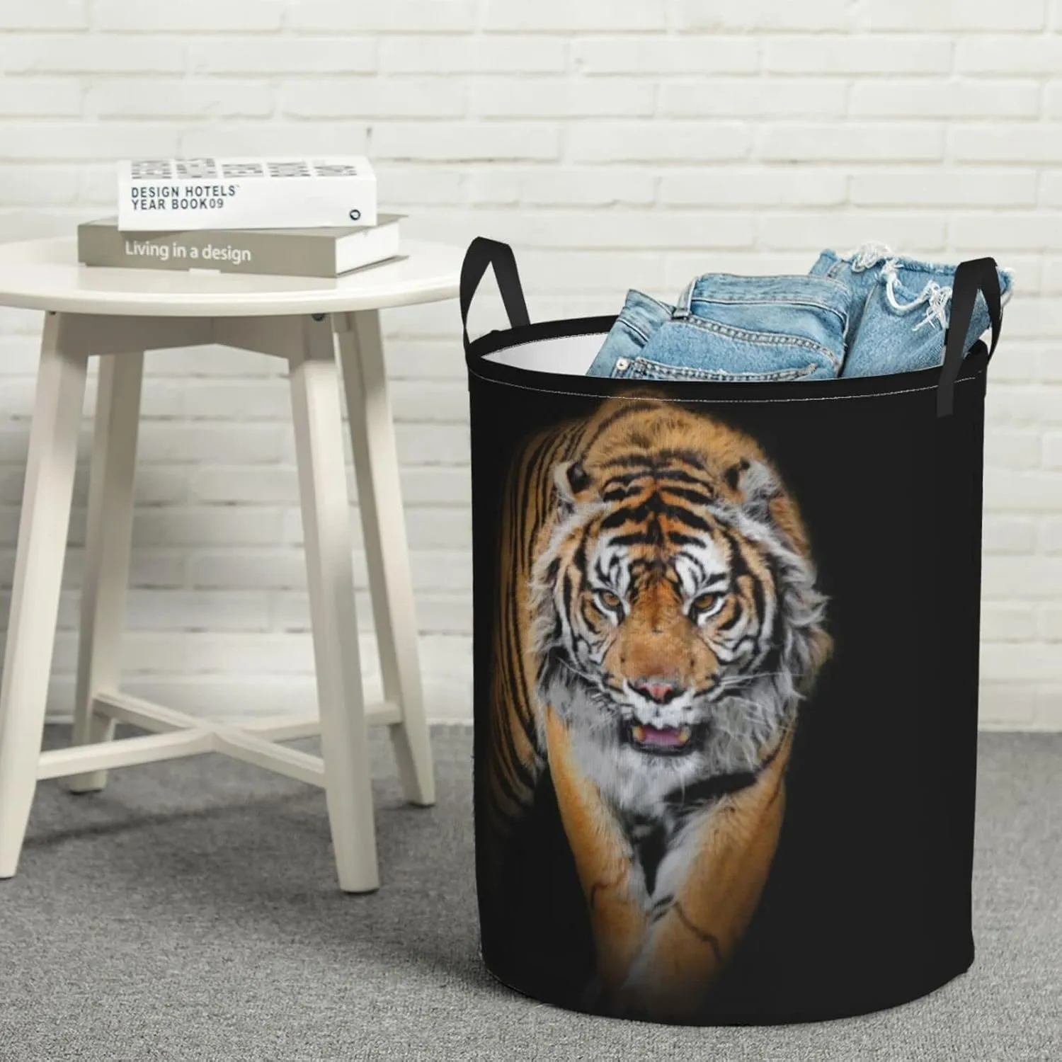 Tiger Laundry Hamper Cool Laundry Baskets Large Animal Hampers Toy Organizer Hamper Bag Dirty Clothes Storage Bin