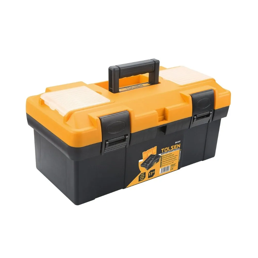 Tolsen 420x230x190mm Heavy Duty Plastic Tool Box 80201