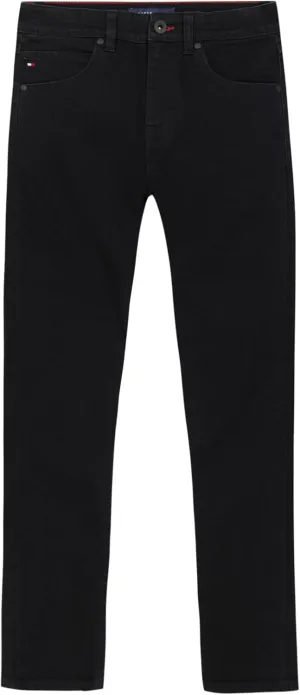 Tommy Hilfiger Boys' 5-Pocket Stretch Slim Straight Leg Denim Jean, Zipper Fly & Button Closure