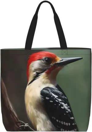Tote Bag for Women Fire and water phoenix Shoulder Bag with Zipper Handbag Large Capacity Reusable Grocery Bag