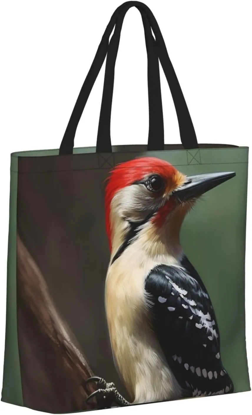Tote Bag for Women Fire and water phoenix Shoulder Bag with Zipper Handbag Large Capacity Reusable Grocery Bag