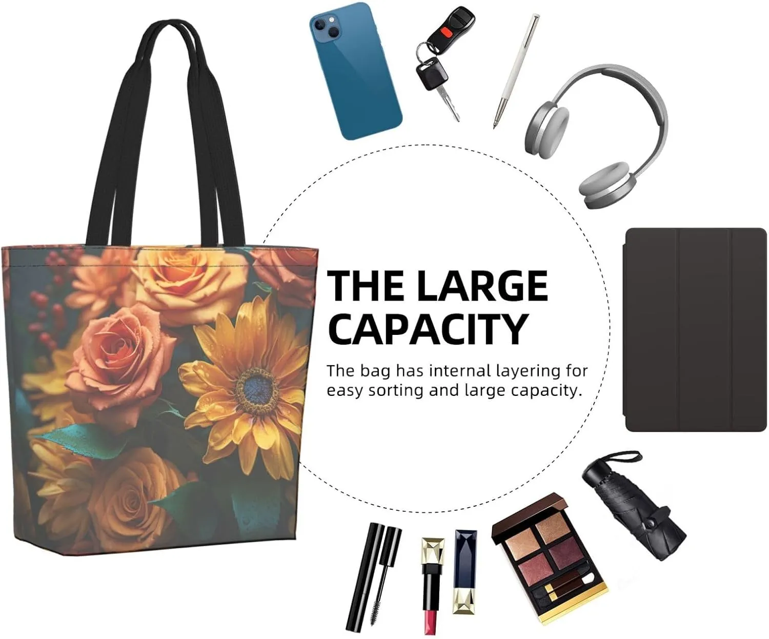 Tote Bag for Women Grocery Bag Reusable Shopping Bag Universe Starry Stars Handbag Foldable Shoulder Bag