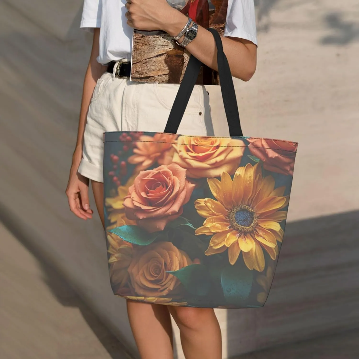 Tote Bag for Women Grocery Bag Reusable Shopping Bag Universe Starry Stars Handbag Foldable Shoulder Bag