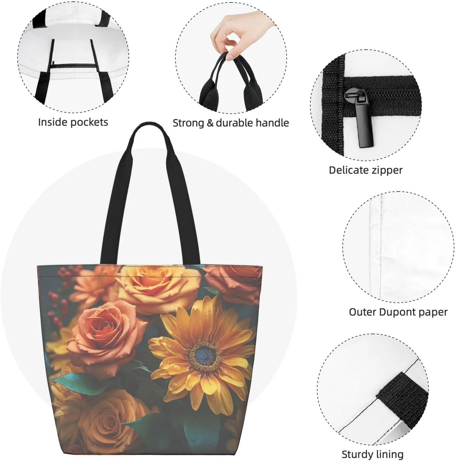 Tote Bag for Women Grocery Bag Reusable Shopping Bag Universe Starry Stars Handbag Foldable Shoulder Bag