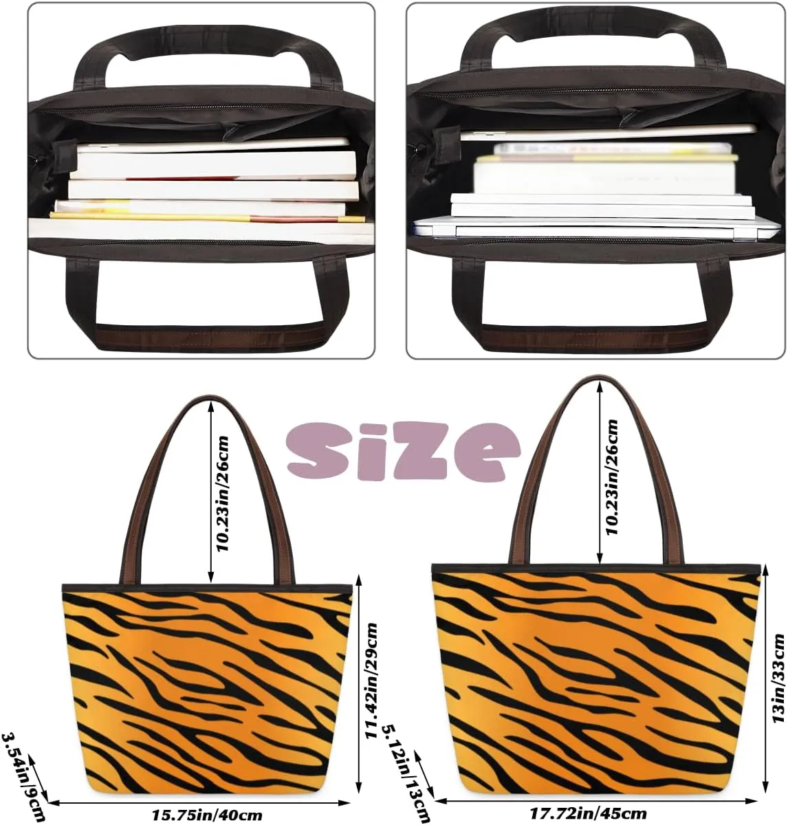 Tote Bag for Women with Zipper Large Capacity Top Handle Casual Shoulder Bag Handbag Reusable Shopping