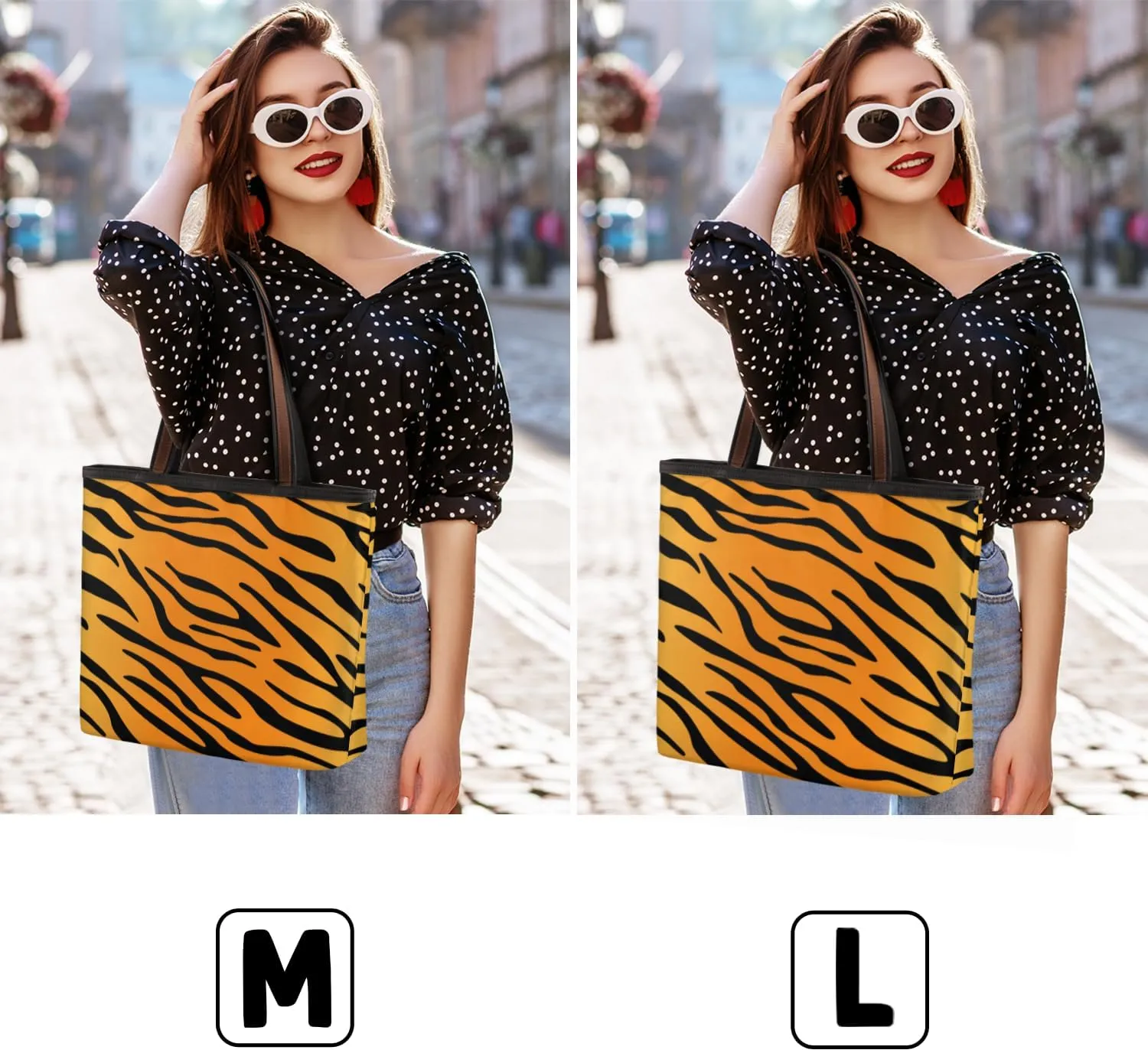 Tote Bag for Women with Zipper Large Capacity Top Handle Casual Shoulder Bag Handbag Reusable Shopping