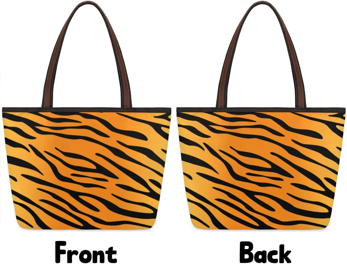 Tote Bag for Women with Zipper Large Capacity Top Handle Casual Shoulder Bag Handbag Reusable Shopping