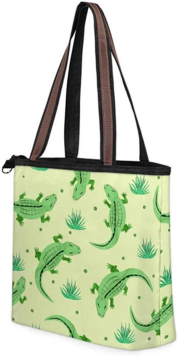 Tote Bag for Women with Zipper Large Capacity Top Handle Casual Shoulder Bag Handbag Reusable Shopping