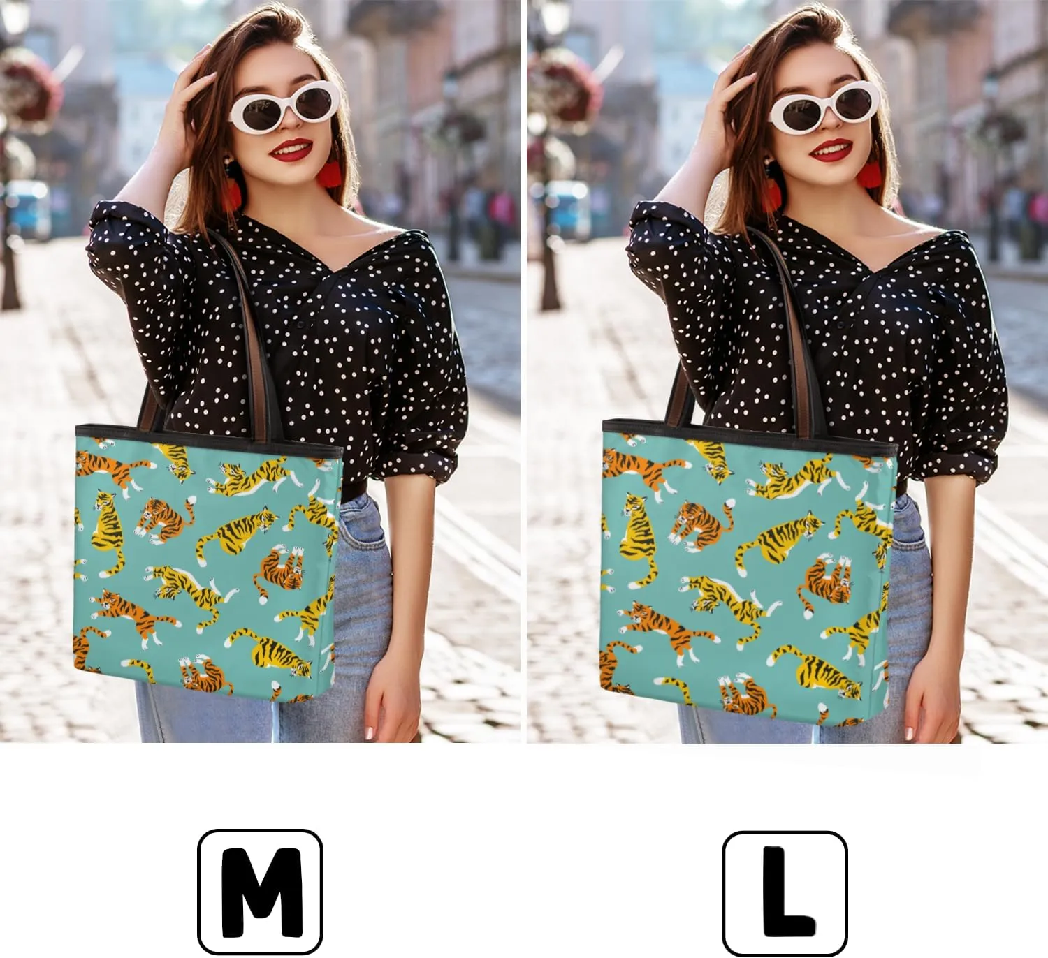 Tote Bag for Women with Zipper Large Capacity Top Handle Casual Shoulder Bag Handbag Reusable Shopping
