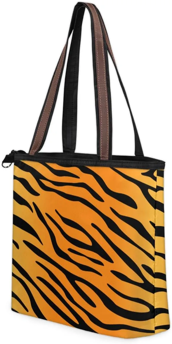 Tote Bag for Women with Zipper Large Capacity Top Handle Casual Shoulder Bag Handbag Reusable Shopping