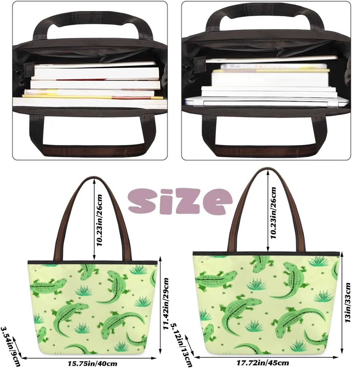 Tote Bag for Women with Zipper Large Capacity Top Handle Casual Shoulder Bag Handbag Reusable Shopping